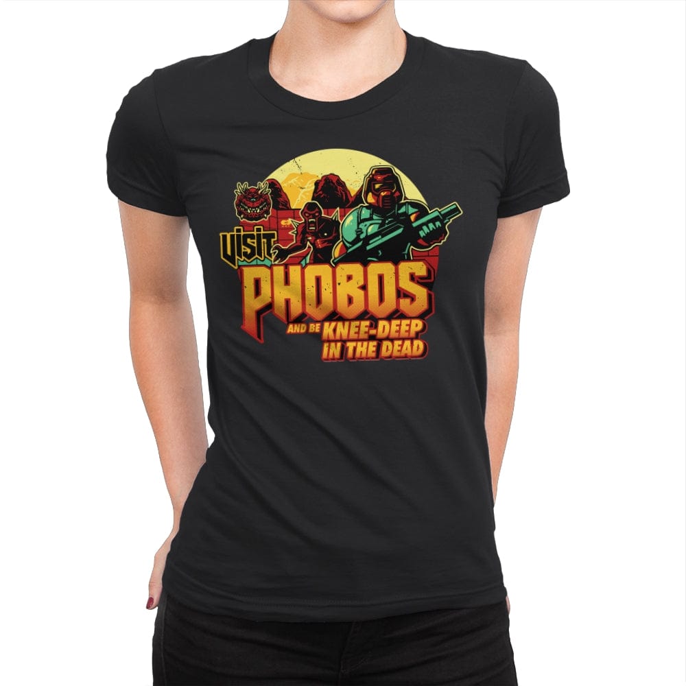 Visit Phobos - Womens Premium T-Shirts RIPT Apparel Small / Black