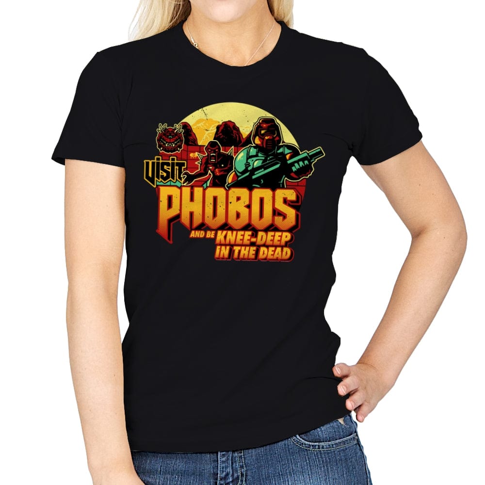 Visit Phobos - Womens T-Shirts RIPT Apparel Small / Black