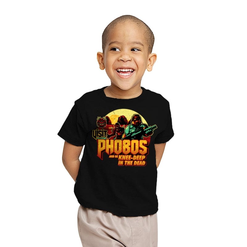 Visit Phobos - Youth T-Shirts RIPT Apparel X-small / Black