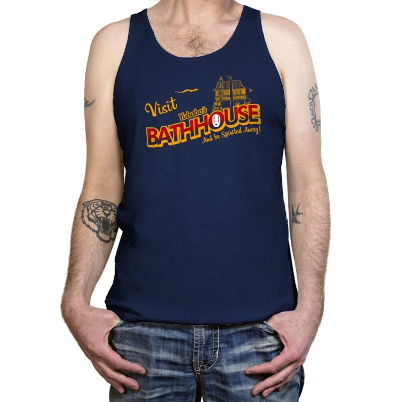 Visit the Bathhouse - Tanktop Tanktop RIPT Apparel X-Small / Navy