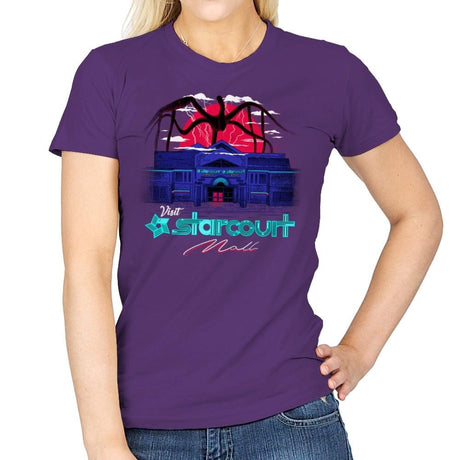 Visit The Mall - Womens T-Shirts RIPT Apparel Small / Purple