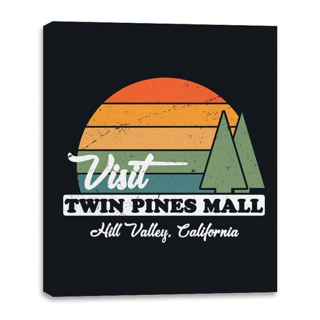 Visit Twin Pines - Canvas Wraps Canvas Wraps RIPT Apparel 16x20 / Black