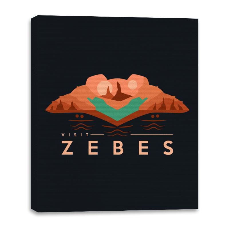 Visit Zebes for Retro Gamers - Canvas Wraps Canvas Wraps RIPT Apparel 16x20 / Black