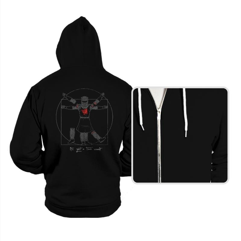 Vitruvian Black Knight - Hoodies Hoodies RIPT Apparel Small / Black