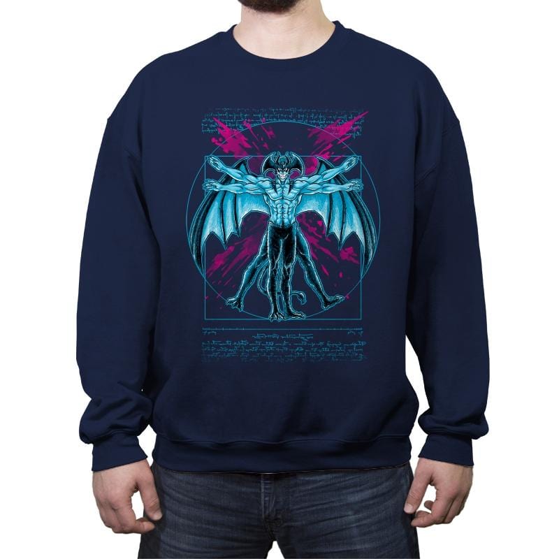 Vitruvian Devil - Crew Neck Sweatshirt Crew Neck Sweatshirt RIPT Apparel