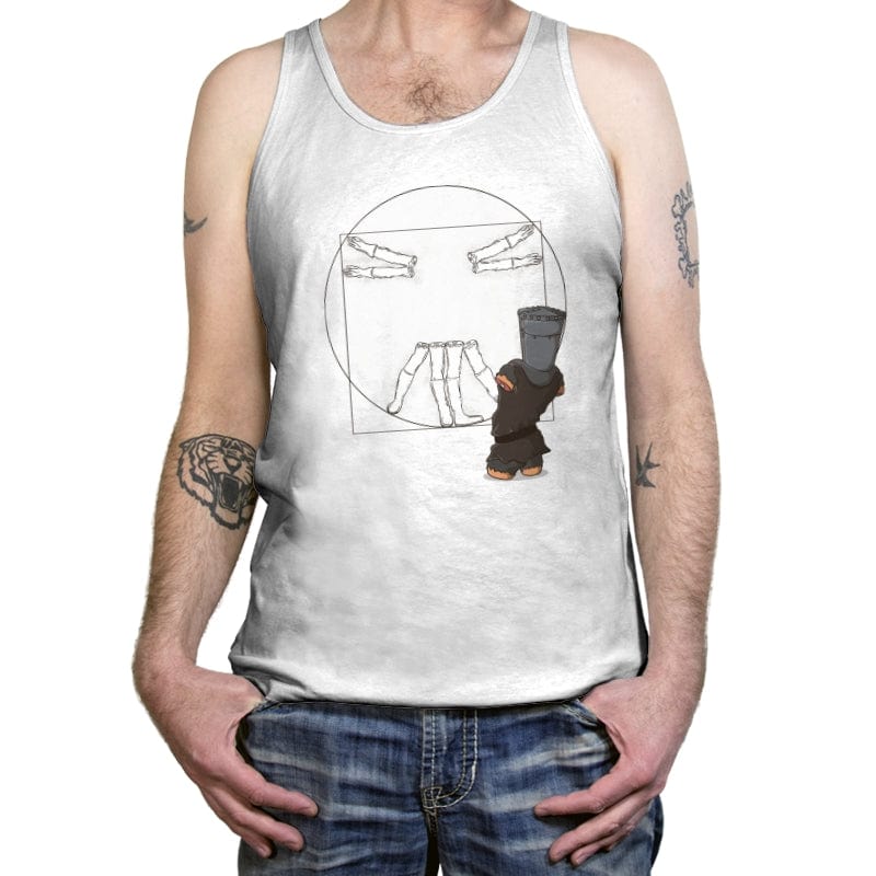 Vitruvian Knight - Tanktop Tanktop RIPT Apparel X-Small / White