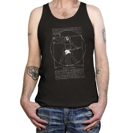 Vitruvian Rock - Tanktop Tanktop RIPT Apparel X-Small / Black