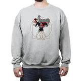 Vitruvian Symbiote Reprint - Crew Neck Sweatshirt Crew Neck Sweatshirt RIPT Apparel Small / Sport Gray