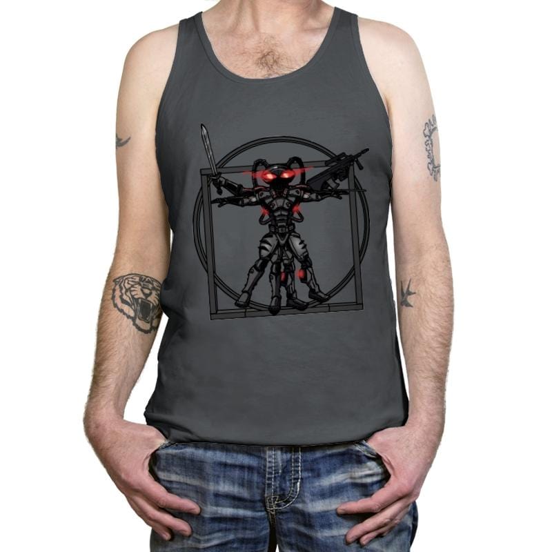 Vitruvian Villain - Tanktop Tanktop RIPT Apparel X-Small / Asphalt