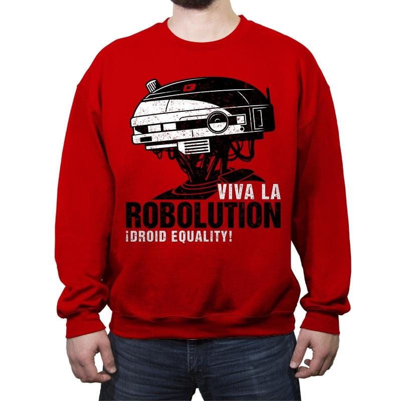 Viva la Robolution - Crew Neck Sweatshirt Crew Neck Sweatshirt RIPT Apparel