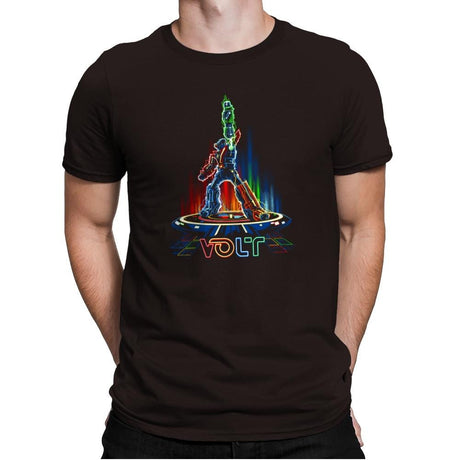 Volt-Tron Exclusive - Mens Premium T-Shirts RIPT Apparel Small / Dark Chocolate