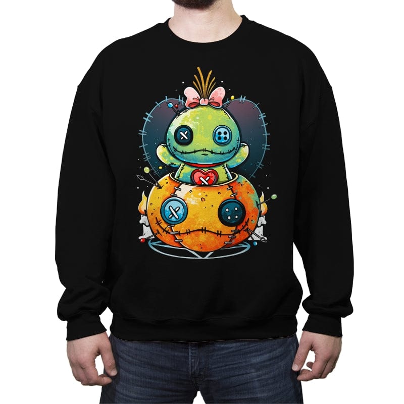 Voodoo Pumpkin - Crew Neck Sweatshirt Crew Neck Sweatshirt RIPT Apparel Small / Black