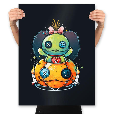 Voodoo Pumpkin - Prints Posters RIPT Apparel 18x24 / Black