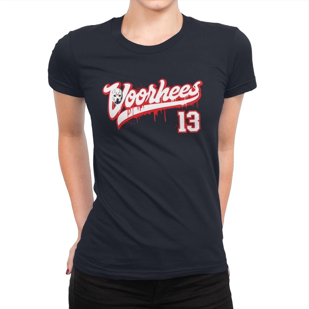 Voorhees 13 - Womens Premium T-Shirts RIPT Apparel Small / Midnight Navy