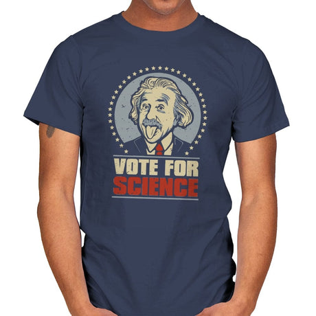 Vote for Science - Mens T-Shirts RIPT Apparel Small / Navy