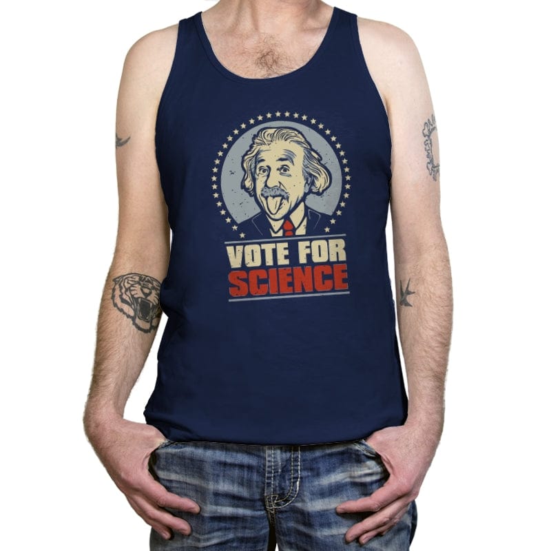 Vote for Science - Tanktop Tanktop RIPT Apparel X-Small / Navy