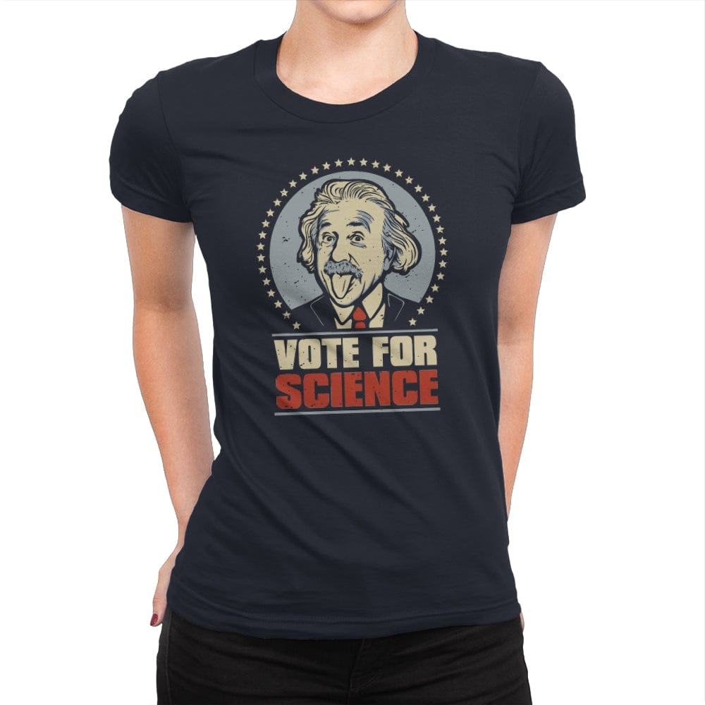 Vote for Science - Womens Premium T-Shirts RIPT Apparel Small / Midnight Navy