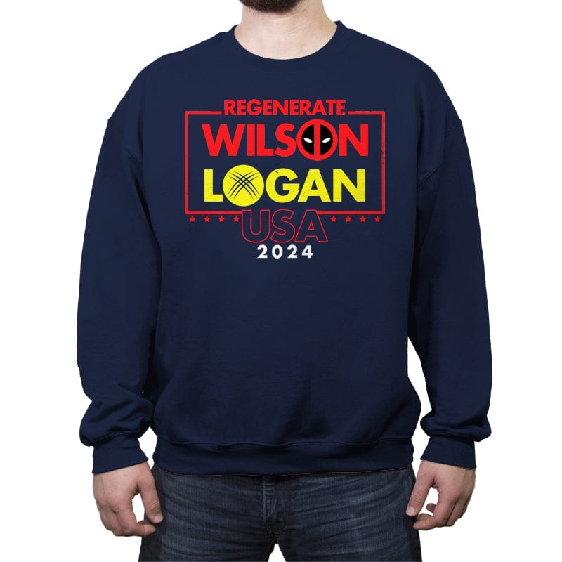 Vote Mutants 2024 - Crew Neck Sweatshirt Crew Neck Sweatshirt RIPT Apparel Small / Navy