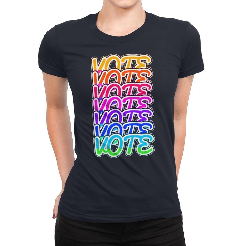 Vote Vote Vote - Womens Premium T-Shirts RIPT Apparel Small / Midnight Navy