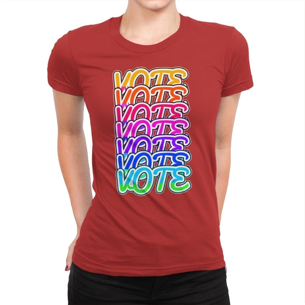 Vote Vote Vote - Womens Premium T-Shirts RIPT Apparel Small / Red