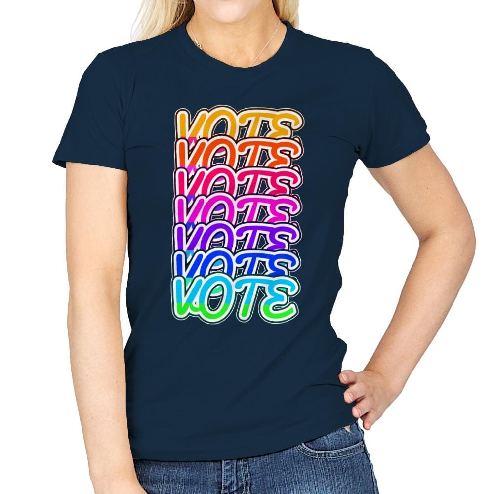 Vote Vote Vote - Womens T-Shirts RIPT Apparel Small / Navy