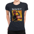 Wade the Riveter  - Womens Premium T-Shirts RIPT Apparel Small / Midnight Navy