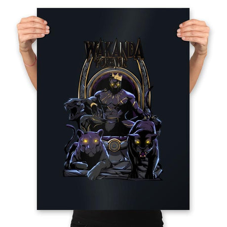 Wakanda Forever - Prints Posters RIPT Apparel 18x24 / Black