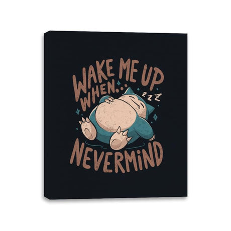 Wake Me Up When Nevermind - Canvas Wraps Canvas Wraps RIPT Apparel 11x14 / Black