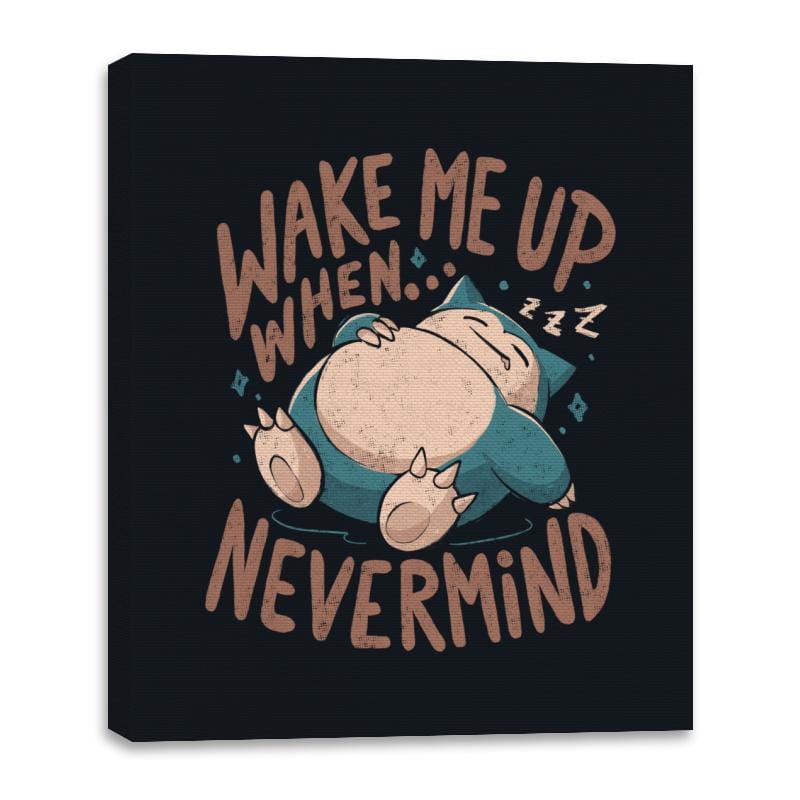 Wake Me Up When Nevermind - Canvas Wraps Canvas Wraps RIPT Apparel 16x20 / Black