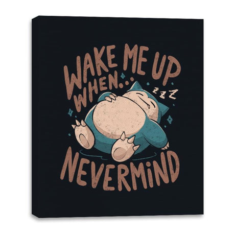 Wake Me Up When Nevermind - Canvas Wraps Canvas Wraps RIPT Apparel 16x20 / Black