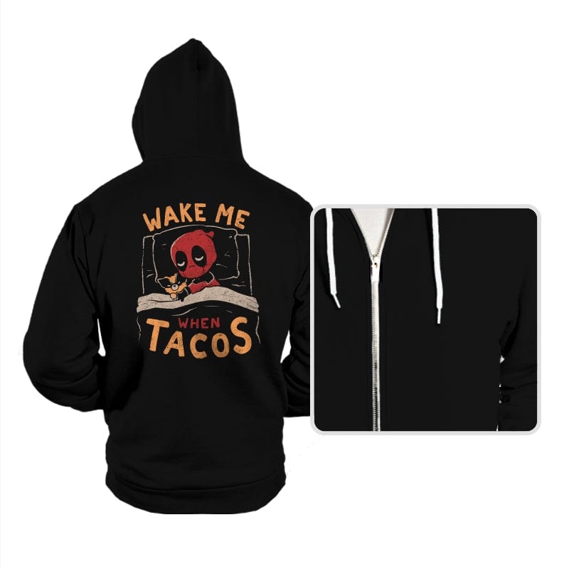 Wake Me When Tacos - Hoodies Hoodies RIPT Apparel Small / Black