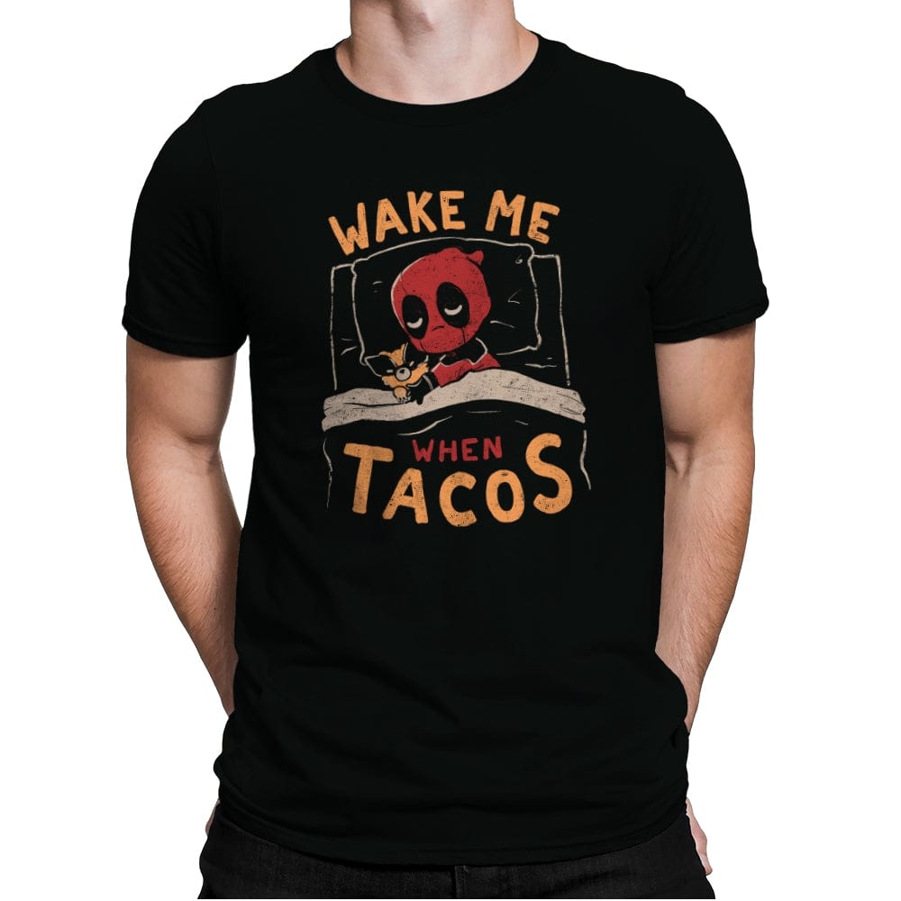 Wake Me When Tacos - Mens Premium T-Shirts RIPT Apparel Small / Black