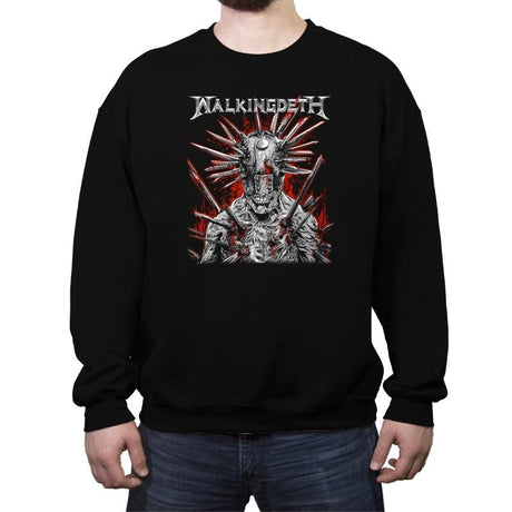 Walkingdeth - Crew Neck Sweatshirt Crew Neck Sweatshirt RIPT Apparel Small / Black