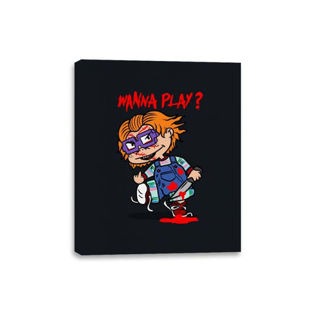 Wanna Play - Canvas Wraps Canvas Wraps RIPT Apparel 8x10 / Black