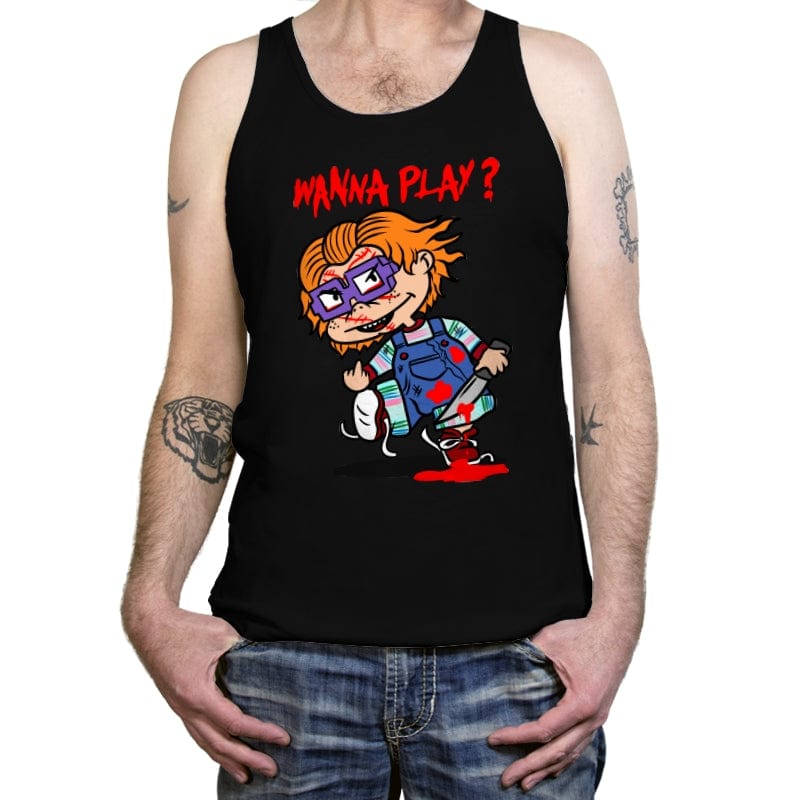 Wanna Play - Tanktop Tanktop RIPT Apparel X-Small / Black