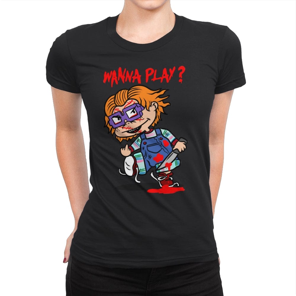 Wanna Play - Womens Premium T-Shirts RIPT Apparel Small / Black