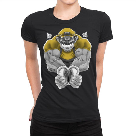 Wario Time - Womens Premium T-Shirts RIPT Apparel Small / Black