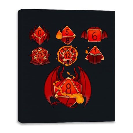 Warlock Set Dice - Canvas Wraps Canvas Wraps RIPT Apparel 16x20 / Black