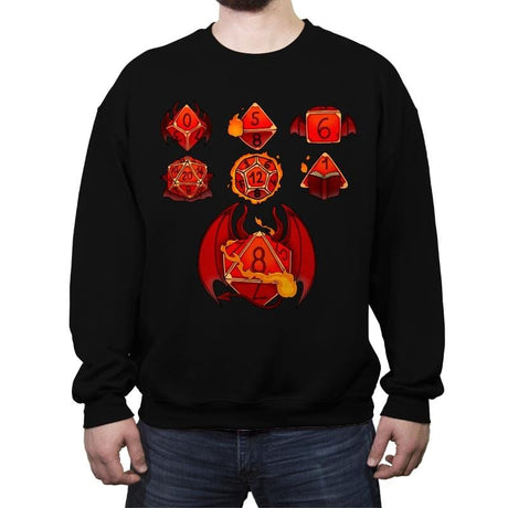 Warlock Set Dice - Crew Neck Sweatshirt Crew Neck Sweatshirt RIPT Apparel Small / Black