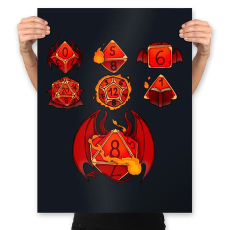 Warlock Set Dice - Prints Posters RIPT Apparel 18x24 / Black