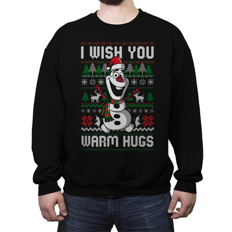 Warm Hugs! - Crew Neck Sweatshirt Crew Neck Sweatshirt RIPT Apparel Small / Black