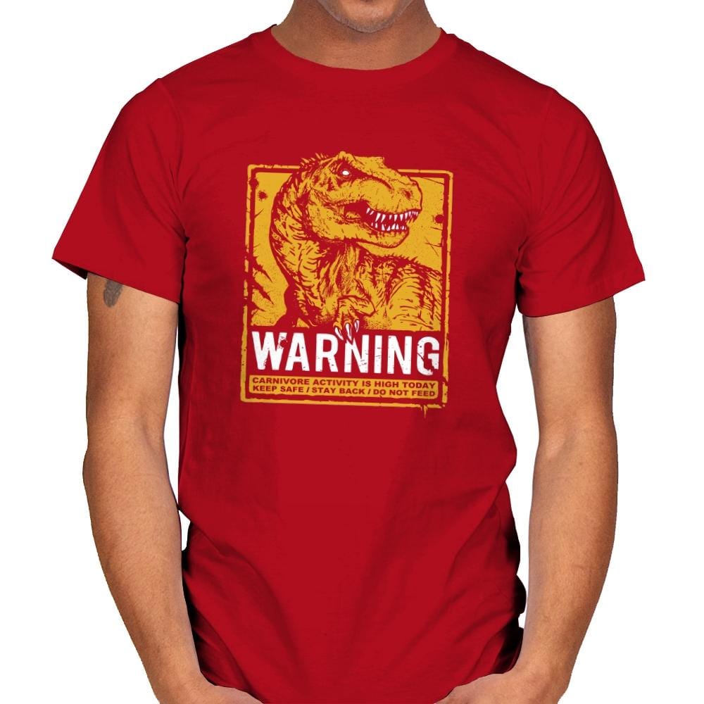 Warning: Carnivore - Mens T-Shirts RIPT Apparel Small / Red