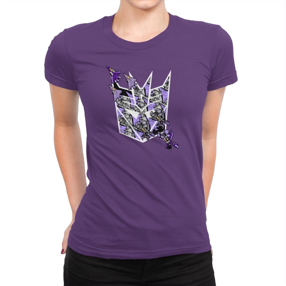 Warper Tessellation - 80s Blaarg - Womens Premium T-Shirts RIPT Apparel Small / Purple Rush