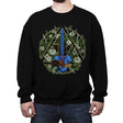 Warrior in the Forest - Crew Neck Sweatshirt Crew Neck Sweatshirt RIPT Apparel Small / Black