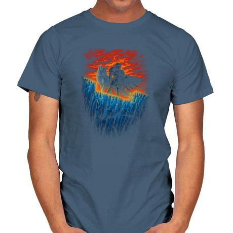 Watchers of the Wall - Pop Impressionism - Mens T-Shirts RIPT Apparel Small / Indigo Blue