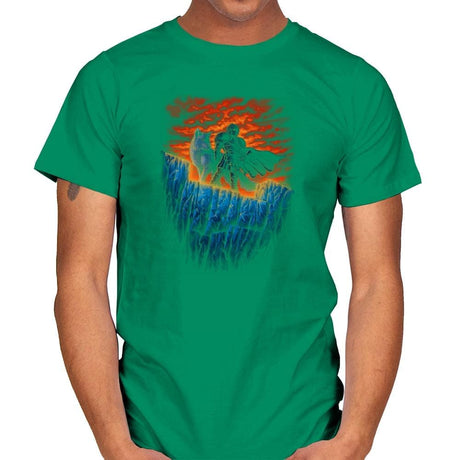 Watchers of the Wall - Pop Impressionism - Mens T-Shirts RIPT Apparel Small / Kelly Green