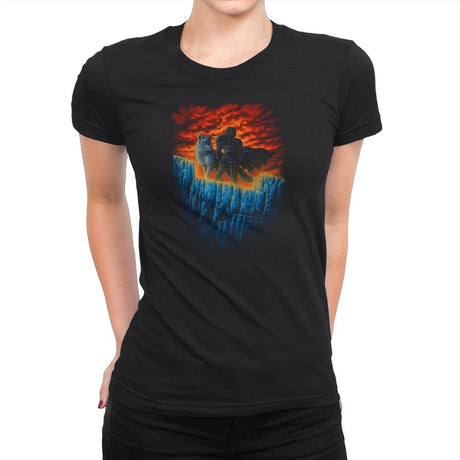 Watchers of the Wall - Pop Impressionism - Womens Premium T-Shirts RIPT Apparel Small / Black