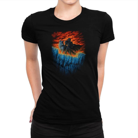 Watchers of the Wall - Pop Impressionism - Womens Premium T-Shirts RIPT Apparel Small / Indigo