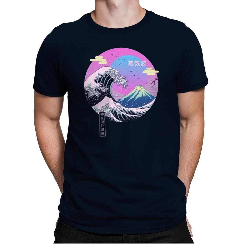 Wave Aesthetics - Mens Premium T-Shirts RIPT Apparel Small / Midnight Navy