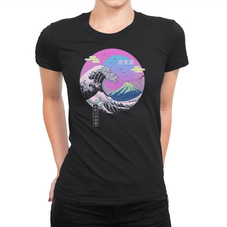 Wave Aesthetics - Womens Premium T-Shirts RIPT Apparel Small / Black